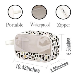 PXTIDY Movie Inspired Clear Makeup Bag Beauty Fairy Story Gift Portable Travel Makeup Pouch with Zipper for Princess Fans