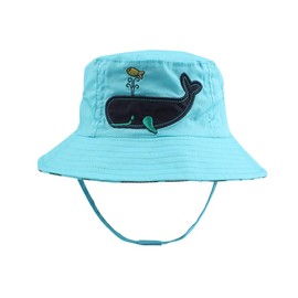 XIAOHAWANG Baby Sun Hat Boys Girls Toddler Summer Bucket Outdoor Child Beach Caps UPF 50+ (Whale, 52cm(2-4 Years))
