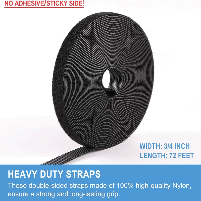 3/4in x 72ft | Hook and Loop Straps Heavy Duty
