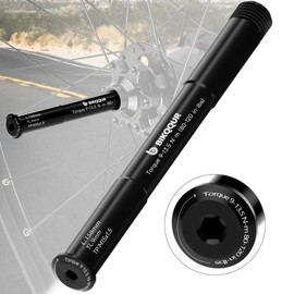 BIKQQUR Bicycle Front Hubs Thru Axle for RockShox Fork, Aluminum Alloy Quick Release Mountain Bike Front Fork Thru Axle Skewer for Rockshox Hubs, Black (15 x 100mm/ 110mm)