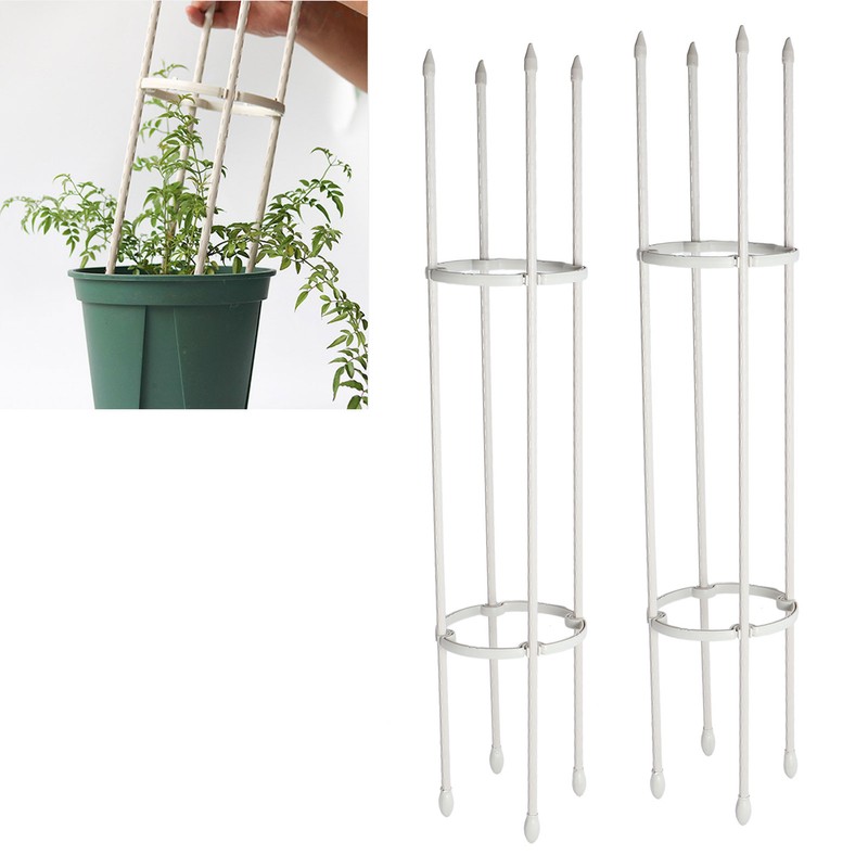 2 Sets Vines Climbing Support Balcony Outdoor Steel Pipe Plant