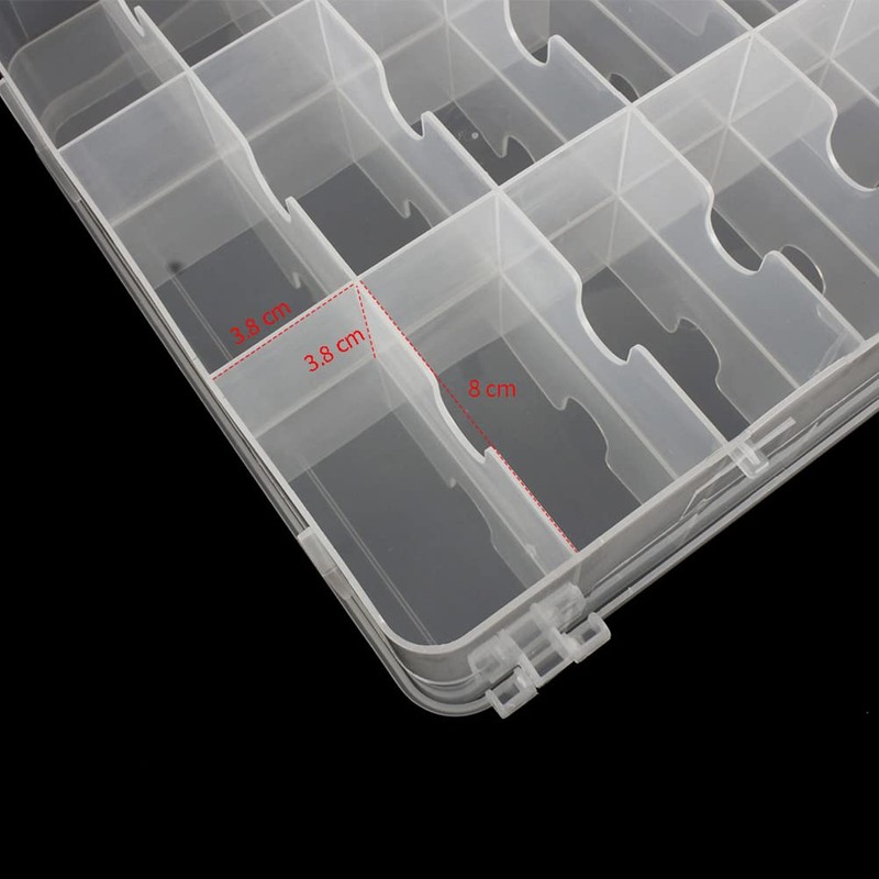 HomDSim 46 Grids Sewing Organizer, Double Sided Thread Box Storage,
