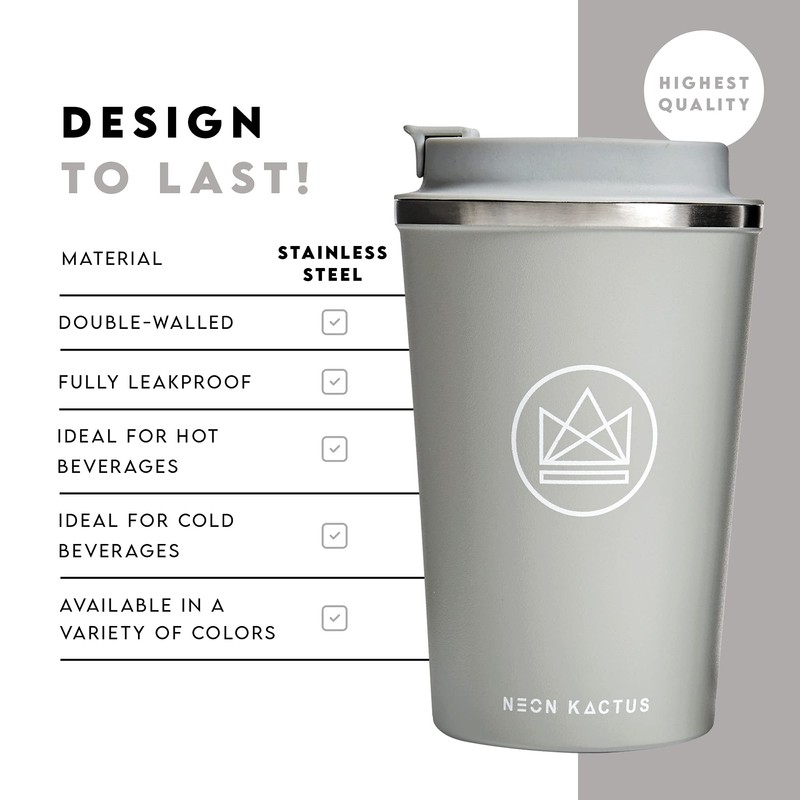 Neon Kactus Insulated Coffee Cup | Travel Cup | Double