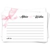 RWSEFK Pink Bow Advice and Wishes Cards for the New