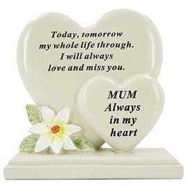 Special Mum Graveside Memorial Double Heart Grave Plaque Ornament Decoration