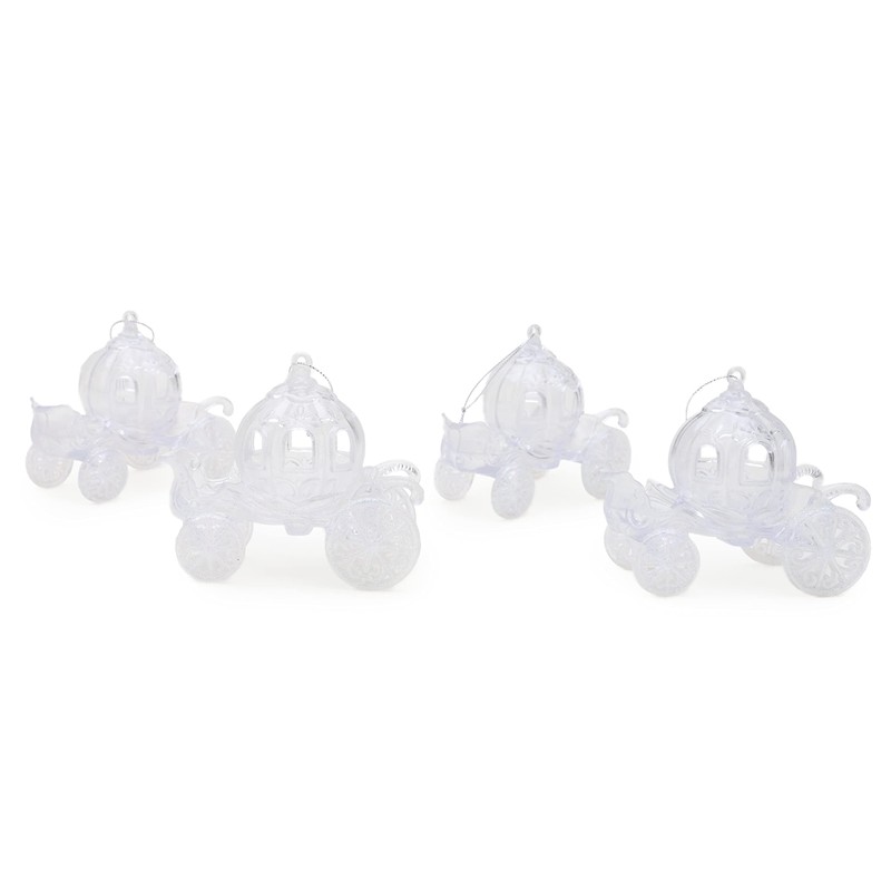 Christmas Concepts® 10cm Glitter Decorated Princess Carriage Decoration (IRIDESCENT, 1)