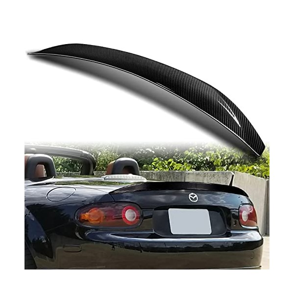 HYPERSPEED Real Carbon Fiber Trunk Spoiler Wing Lip kit Rear