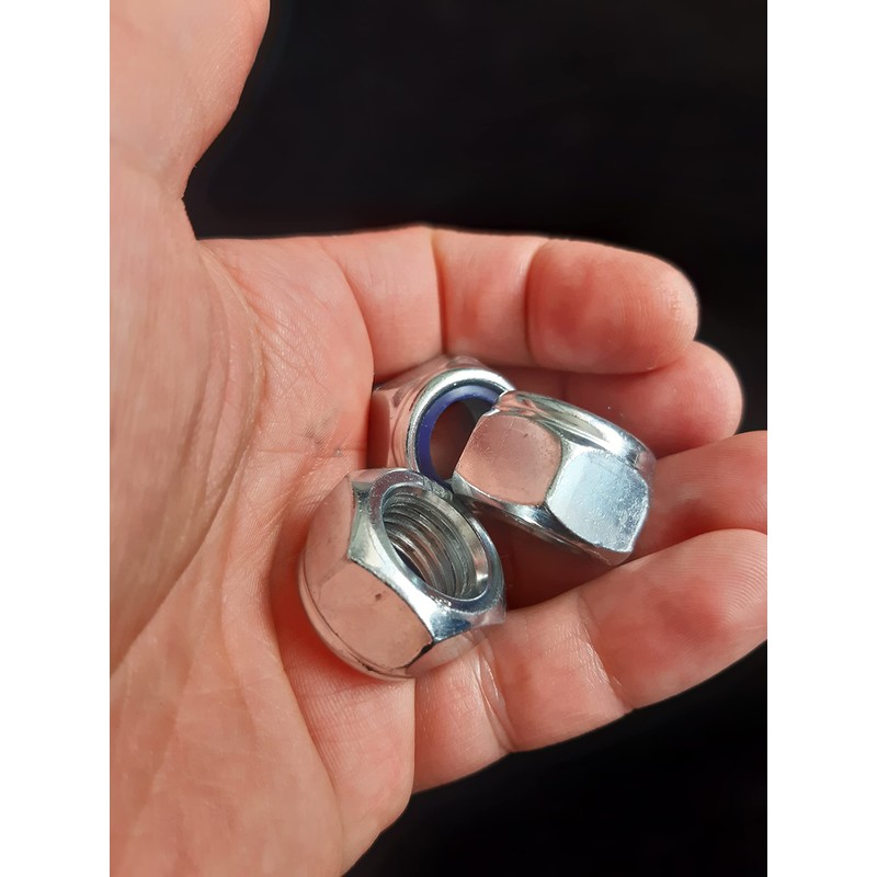 M16 Locking Nyloc Hex Nut 16mm Metal Steel Sheet Zinc