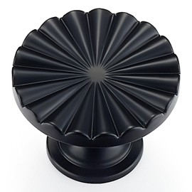 Ravinte Decor 5 Pack Black Cabinet Knobs Matte Black Dresser Knobs Zinc Alloy Dresser Hardware for Closet, Wardrobe and Cupboard Round Vintage Drawer Pulls