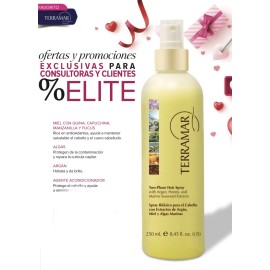 Terramar Spray Bifásico para el Cabello con Extractos de Argán. MIEl Y Algas Marinas