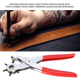 Alicates Perforadores de Orificios para Cinturón, Perforadora de Cinturones de Cuero, Perforadora de Cinturón, Máquina Punzonadora de Correa, Herramienta Perforadora de Agujeros para Correa de Reloj