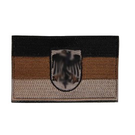 Patch German Army Germany Flag in Tropical Design Flag Large with Federal Eagle with Hook Tape and Fleece Counterpart 5 x 8 cm