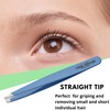 Wishbeauty Light Blue Stainless Steel Mini Slant Tweezer (Light Blue)