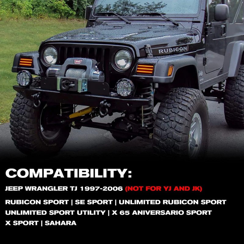 MAG For 97-06 Jeep Wrangler TJ LED Dynamic Front Side