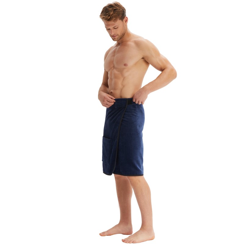 Morgenstern Changing Towel Sauna Sports Men blue 23"/60 cm long