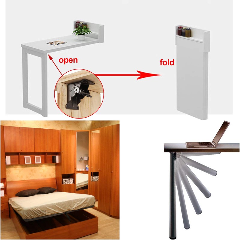 8 Pack Table Leg Folding Brackets Lock Extension Support Bracket