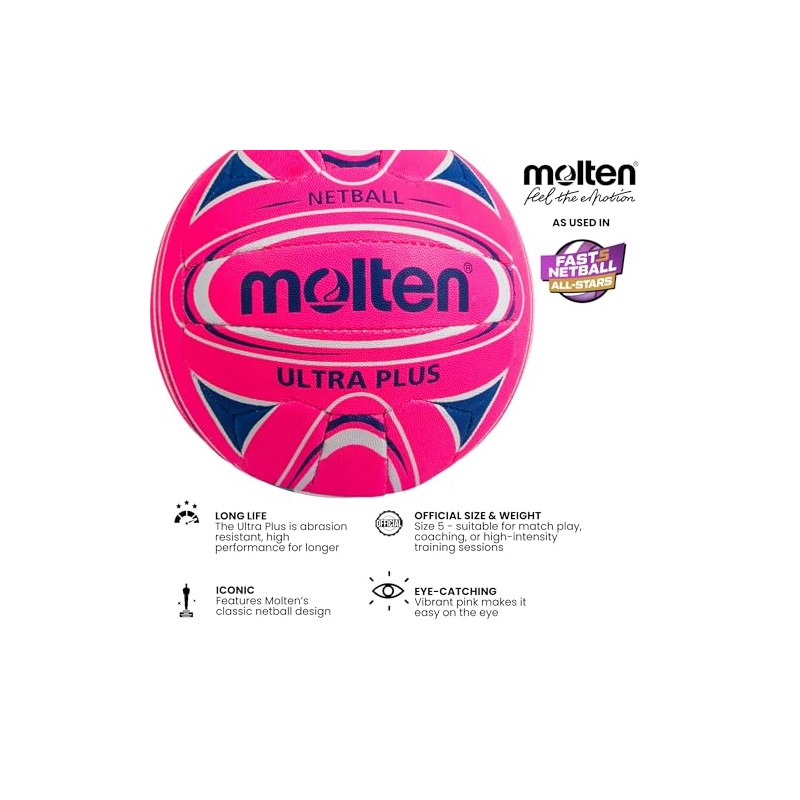 Molten Fast 5 International Netball - Pink