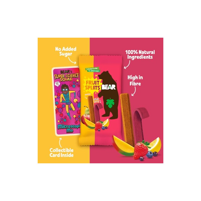 BEAR Sour Berry & Mango Fruit Splits - Delicious Real