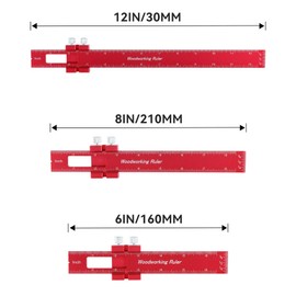 TRZZ Stainless Steel Metal Ruler Set - Precision Ruler, Machinist Ruler, Metric Ruler, Straight Edge Ruler, 6 to 18 Inch Rulers for Drafting and Measuring