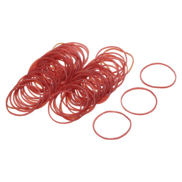 sourcing map 100 Pack Rubber Band Stretchable Rubber Elastic Band