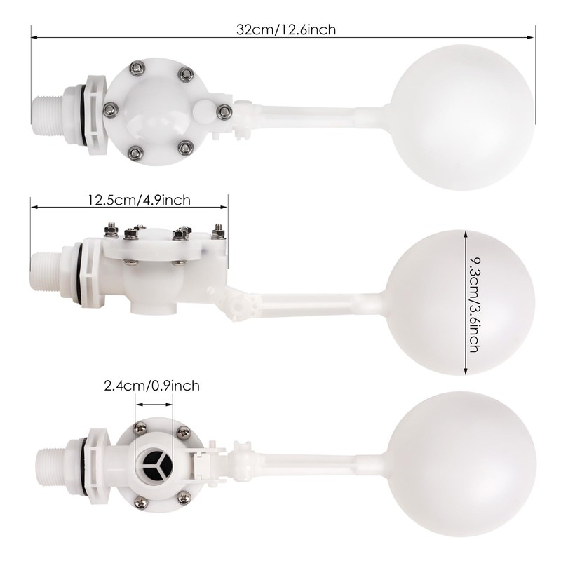 ZHEQOGZH 2 Pack 3/4 Inch Float Valve for Water Tank