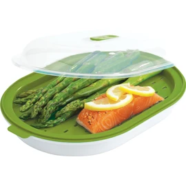 GoodCook Everyday Microwave Steamer – Vegetable & Fish Cooker, Microwave Cookware Preserves Vitamins & Nutrients, Quick Dinner & Meals, Adjustable Steam Release Vent