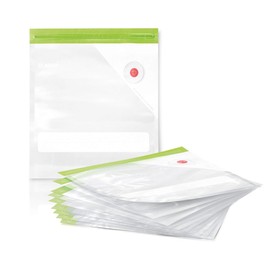 Bosch Vakuum-Frischhaltebeutel MSZV0FB1, 1,2l Beutel, BPA-frei, Vakuumgaren, praktischer Doppelreißverschluss, mit Beschriftungsfeld, mikrowellengeeignet