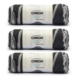 Caron Simply Soft Freckle Stone Yarn - 3 Pack of 5oz/141g - Acrylic - #4 Worsted (Medium) - 235 Yards - Knitting & Crochet