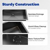 SYNTHACY 23in Undermount Kitchen Sink, Stainless Steel Nano Gunmetal Black