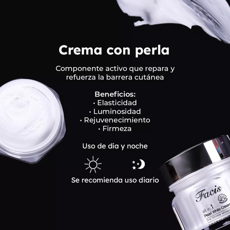 Facis Crema Aclaradora Polvo De Perlas Para Piel Madura 100ml