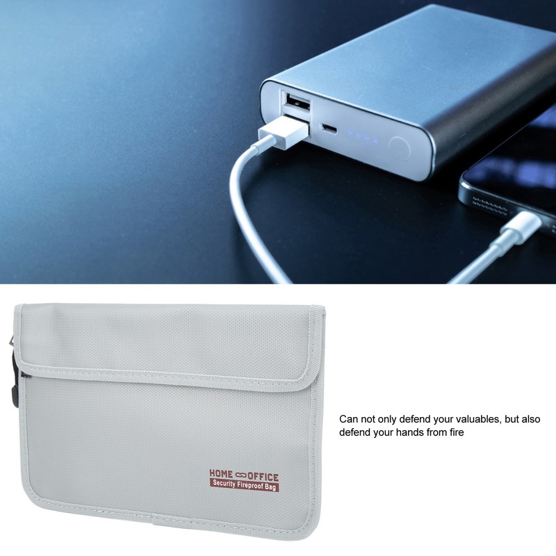 Fireproof Document Bag Waterproof and Fireproof Money Bag with Dual