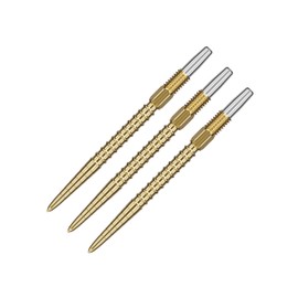 Target Darts Swiss Point Dart Tips, Chrono (Pack of 3) 26 mm - Gold | Interchangeable Dart Tips, Swiss Storm Tips, Professional Dart Accessories