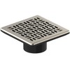 Evo Lite 4-1/2" Spiga Nickel Square Drain