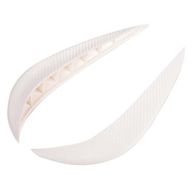 JSCARLIFE 2PCS Universal Car Bumper Protector Rubber, Anti-Collision Car Front and Rear Corner Bumper Guard Lip Anti-Scratch Strips Sticker for Cars SUV Pickup Truck (White)