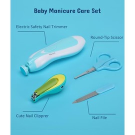 Baby Healthcare and Grooming Kit, Electric Safety Nail Trimmer Baby Nursery Kit, Newborn Care Kits with Hair Brush Comb for Newborn Infant Toddlers Ba