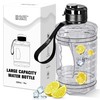 QD.SUZEE Half Gallon Water Bottle,74oz Large Water Jug with Motivational