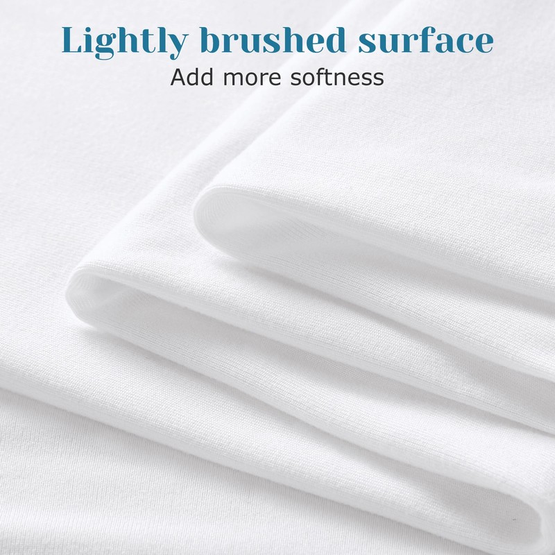 BYSURE Jersey Knit King Size Sheets Set 6 Pieces, Stretch