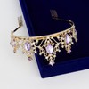CAVETEE Purple Tiara and Crowns for Women Girls，Princess Tiara Rhinestone