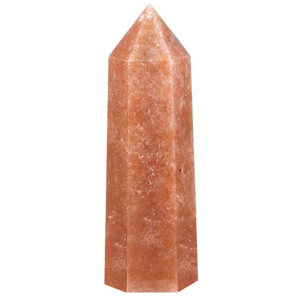 SUNYIK Gemstone Healing Crystal Points Wand, Single Terminated Wand Prism for Meditation, Red Aventurine