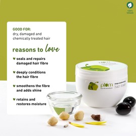 Metrey Herbotech Hair Mask with Olive & Macadamia Oil, Deep Moisturizing Treatment, 250ml