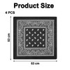 Pack of 4 Bandana, Men's Bandana, Bandana, Women, Multifunctional Headscarf