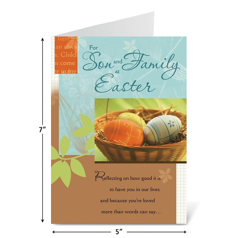 Current To Son From Family Easter Greeting Card - Single