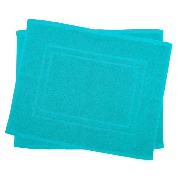Premium quality set of 2 bath mats from cotton, double