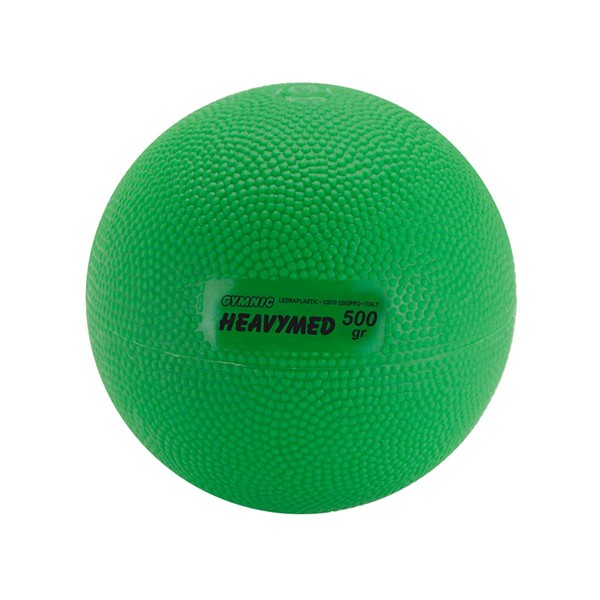 Gymnic Heavymed 500 Medicine Ball, 10cm/500g/1.1 lb, Green