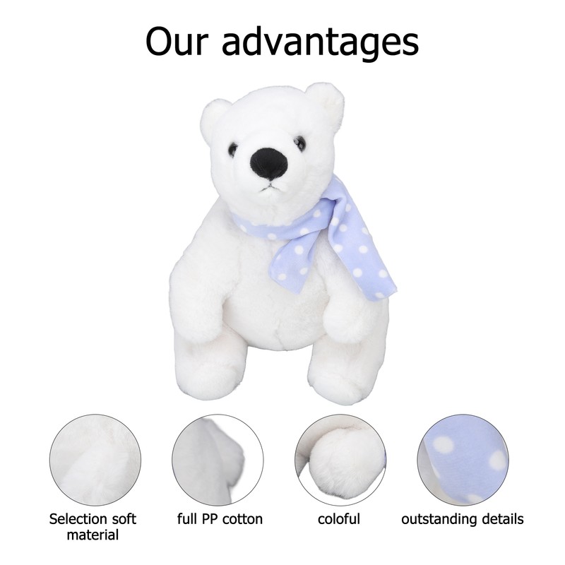 White Bear Stuffed Baby Soft Comfortable Cream Animal Plush Sleep