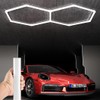 Updated Bigger Size Hexagon LED Garage Light with Rectangle Frame,