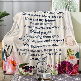 Hcoviv Sister-in-Law Gifts Blanket 60" x 50", Sister in Law Gifts for Women - Funny Gifts for Sister in Law - Sister in Law Birthday Gifts Ideas for Sister in Law Throw Blankets