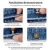 16 pcs Jeans Button Replacement, No Sewing/Tools Needed. Install by