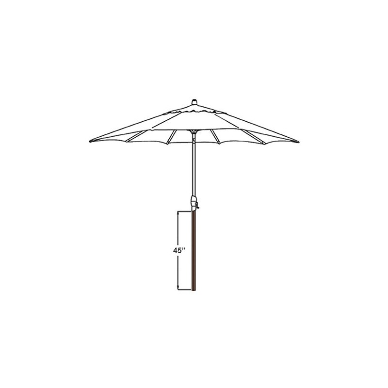 Treasure Garden 45IN Umbrella Extension Pole for Bar Height Table,