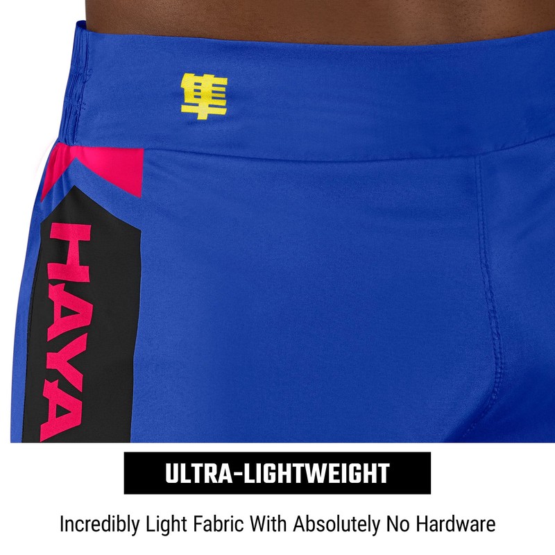 Hayabusa Men's Icon Kickboxing Shorts - Blue/Yellow, X-Large